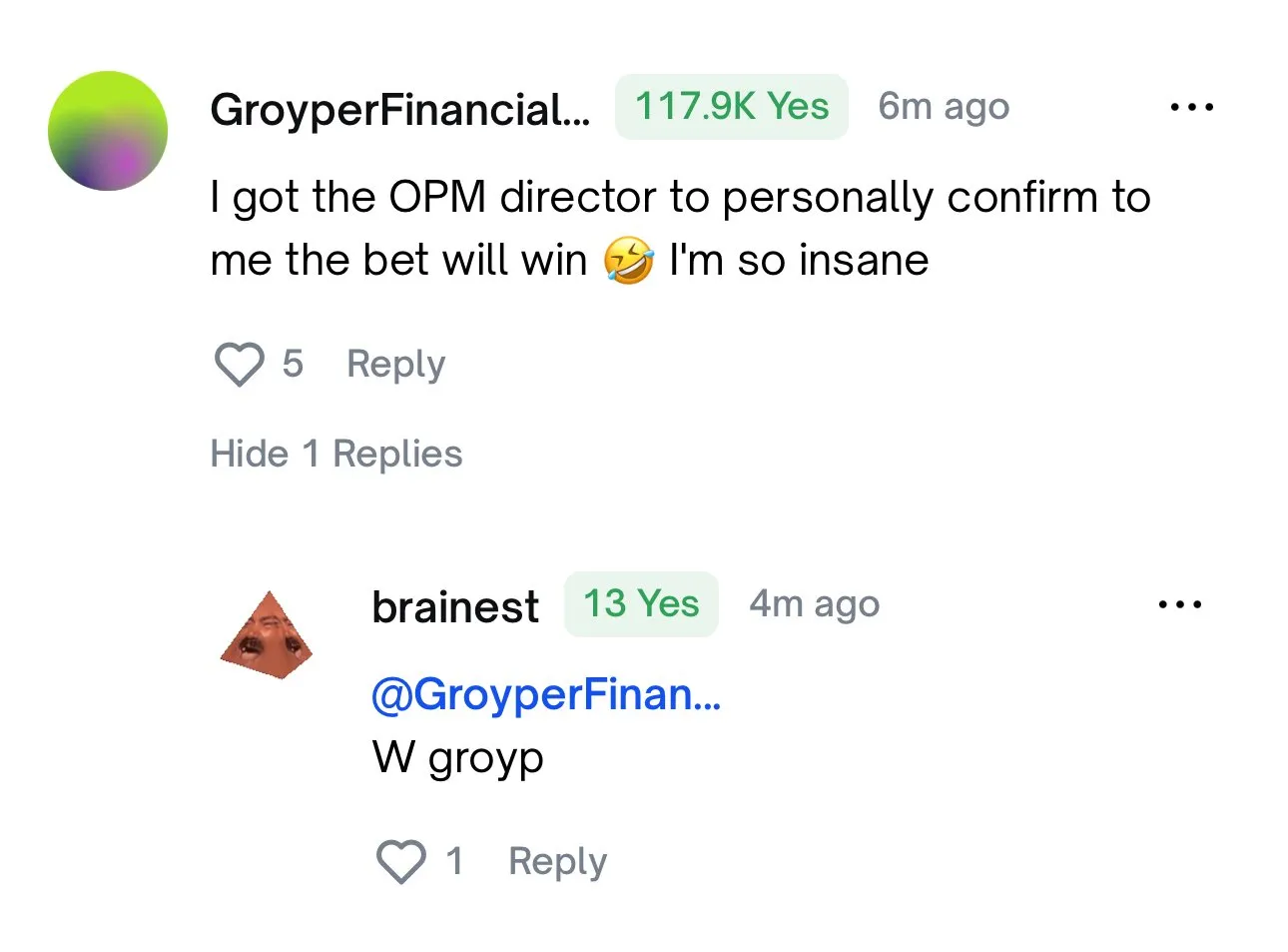 GroyperFinance Kalshi comment